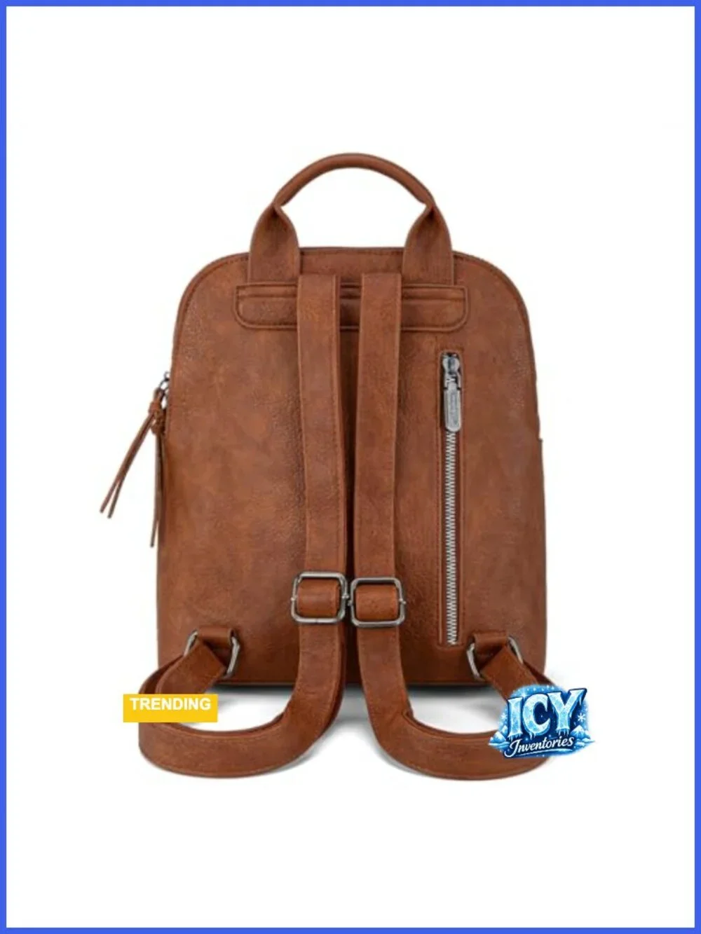Faux Leather Mini Backpack Purse Adjustable Straps Women Travel Daypack